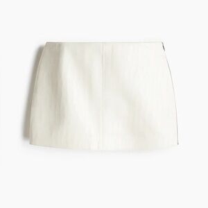 H&M Cream Ivory Mini Skirt in Croc Effect + Top Set